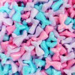 סוכריות בת הים סגול ורוד תכלת 100 גרם