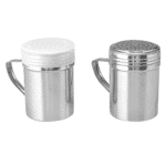 מפזר נירוסטה לאבקת סוכר/קקאו עם ידית מכסה פלסטיק 7*10 ס"מ