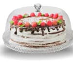 פעמון עוגה אקרילי + ידית יהלום 17.5*33 ס"מ