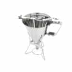 משפך מזיגה נירוסטה 1.6 ליטר + מעצור+3 פיות מזיגה ומעמד 3 רגלים