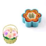 סט 5 חותכני פלסטיק פרח