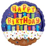 בלון מילר 18 נרות על עוגה HB