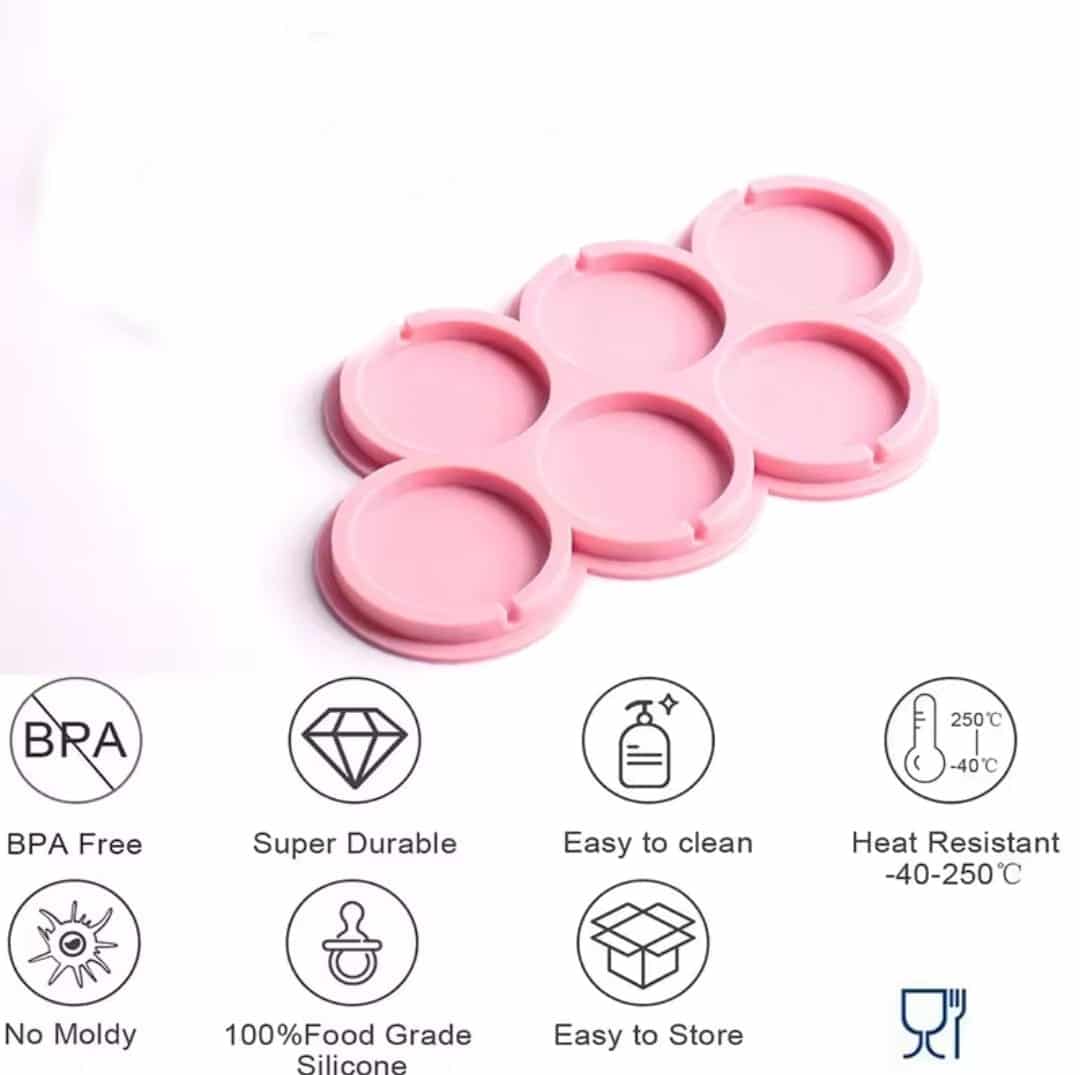 63573550-4b2d-412b-8655-876e53e7f829 תבנית סיליקון ליצירת שלושה עיגולים שטוחים 3,4,5, סמ – תמונה 1