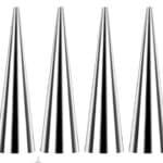 סט 6 קונוס לקרם נירוסטה