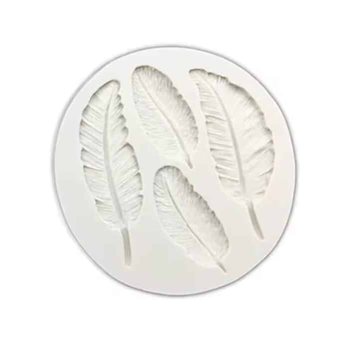 ⁦תבנית סילקון הטבעה עלי נוצה⁩ – תמונה ⁦2⁩