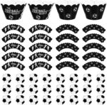 ⁦סט עטרות קאפקייקס + טופרים כדורגל⁩ – תמונה ⁦2⁩