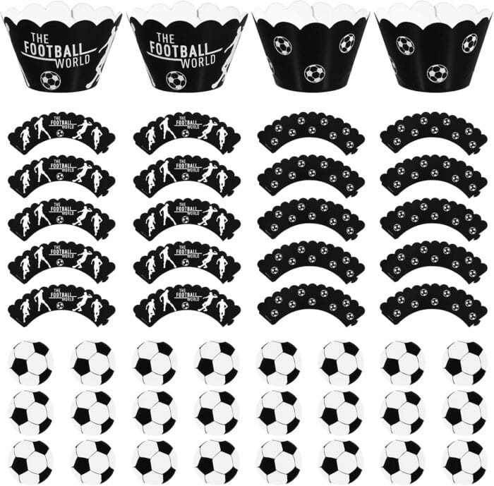 ⁦סט עטרות קאפקייקס + טופרים כדורגל⁩ – תמונה ⁦2⁩