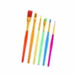 סט 6 מכחולים איכותיים צבעוניים