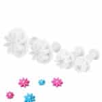 סט 4 חותכני קפיץ דייזי 8 עלי כותרת