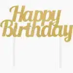 טופר Happy Birthday זהב