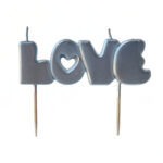 נר קיסם LOVE כסף