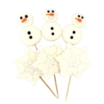 אנשי שלג על קיסם בצק סוכר