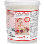 בצק סוכר פיסולי צבע לבן 1 ק"ג SARACINO