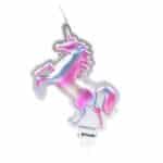 נר חד קרן צבעוני קשת מטאלי