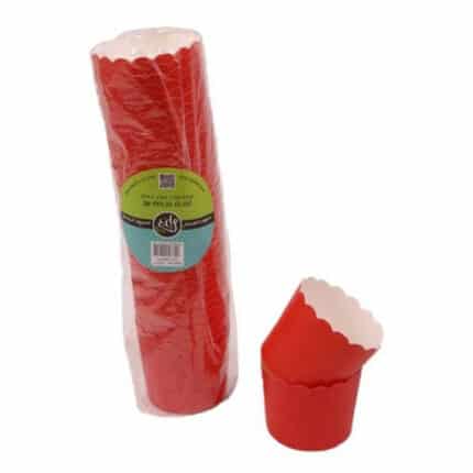 חב' 50 עטרות קרטון לאפיה 7/5.5 ס''מ-אדום