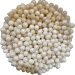 פנינים לבן מטאלי 4 מ"מ 100 גרם