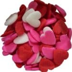 סוכריות לקישוט לב אדום לבן ורוד 12 מ"מ 60 גרם