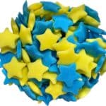 סוכריות כוכבים כחול צהוב 12 ממ 70 גרם