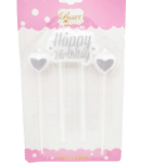 טופר אקרילי HAPPY BIRTHDAY כסף