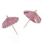 מטריות קוקטיל מטאלי רוז