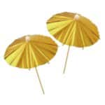 מטריות קוקטיל מטאלי זהב