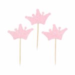 קיסם גליטר כתר ורוד