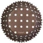 מנג'טים בצבע חום עם נקודות לבנות 75יח' Wiltom