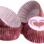עטרות מיני קאפקייק לב 3 ס"מ 100 יח ארה"ב
