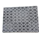 זוג פלייסמנטים 100% כותנה אבלון משולשים לבן אפור