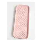 צלחת הגשה קרמיקה מלבן ורוד נקודות 13*30 ס"מ