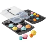 סט 2 תבניות שקעים עם מכסה Wilton ארה"ב