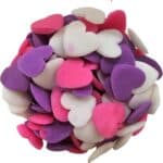 סוכריות לב ורוד סגול לבן 12 ממ 70 גרם