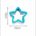 חותכן כוכב נירוסטה עם מגן כחול 10-10 סמ