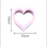 חותכן לב נירוסטה מגן ורוד 10-10 סמ