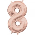 בלון מיילר 34 רוז גולד כהה ספרה 8