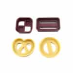 סט 4 חותכני עוגיות (בייגל/עיגול/מלבן/ריבוע)