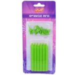 נרות ג'מבו 12 דגם ירוק