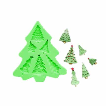 תבנית סיליקון ליצירת 6 עצי כריסמס