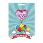 בלון מילר 18 LOVE צבעוני לב
