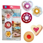 סט חותכני מיקס מאצ' פרח לב עיגול כפול
