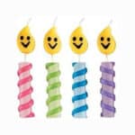 נרות צבעוניים עם סמיילי וילטון