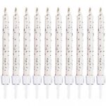 סט 10 נרות לבן ניצוצות וילטון