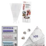 סט 20 שקיות זילוף +3 צנטרים פלסטיק ES-867