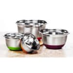 קערת נירוסטה 28 סמ בסיס סיליקון למניעת החלקה SIGNATURE