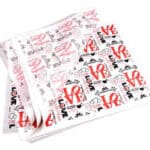 פרגמנט LOVE אדום/לבן 40*30 40 יח'