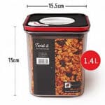 קופסא לאחסון מרובעת 1.4 ליטר