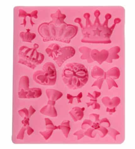 סיליקון לחיצה כתרים פפיונים ולבבות