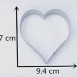 חותכן לב 9.5 על 8 סמ