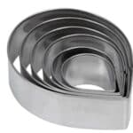 סט 6 חותכני טיפה נירוסטה