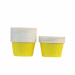 גביעי קאפקייקס צהוב/סגול חלק